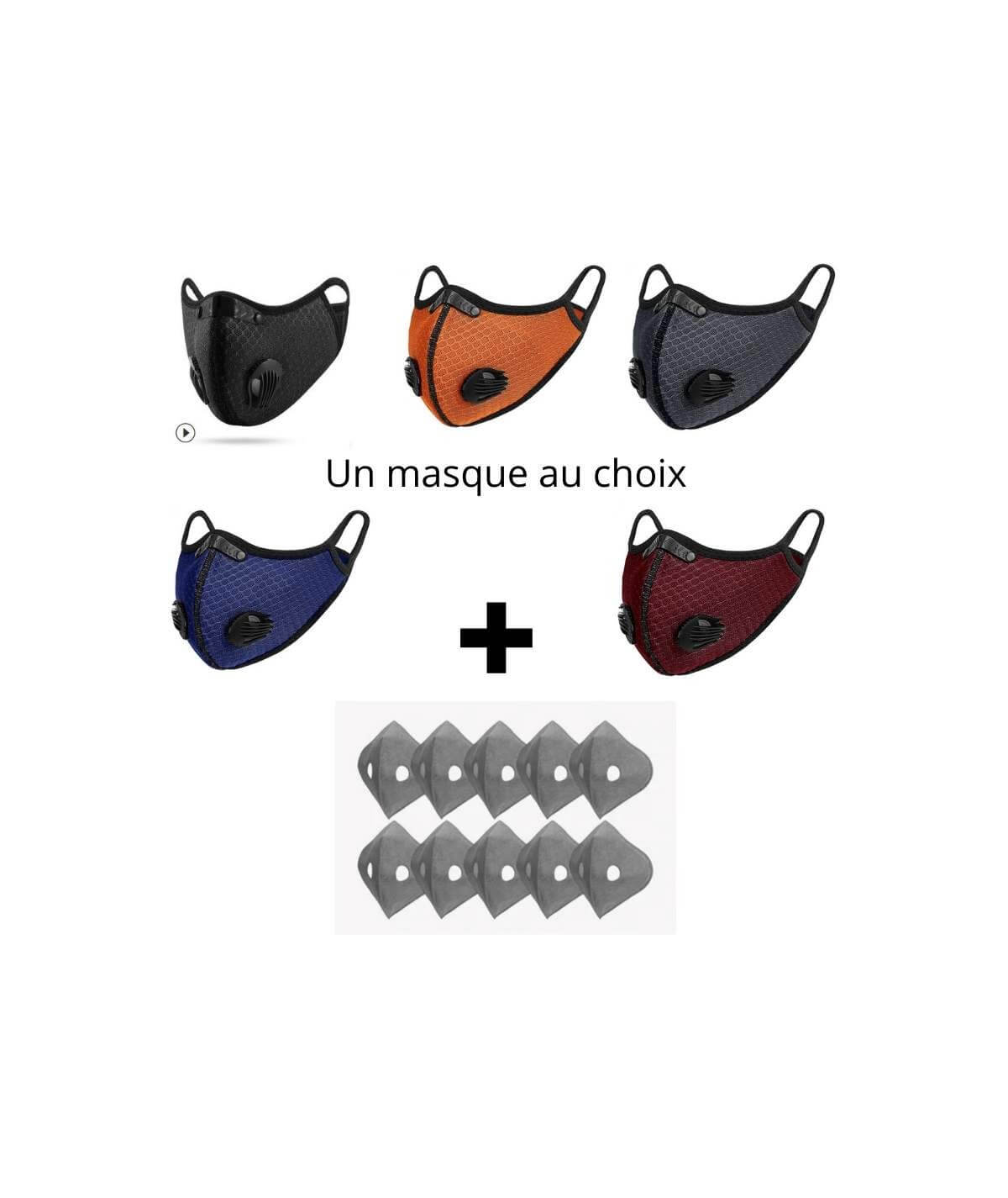 PAck promo masque Biker et 10 filtres KN95