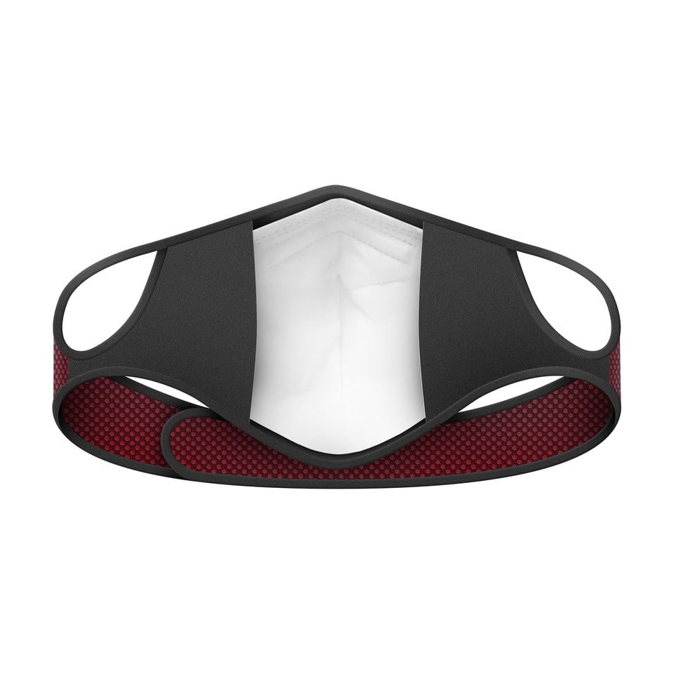MAsque antipollution Frogmask bordeaux vue intérieure