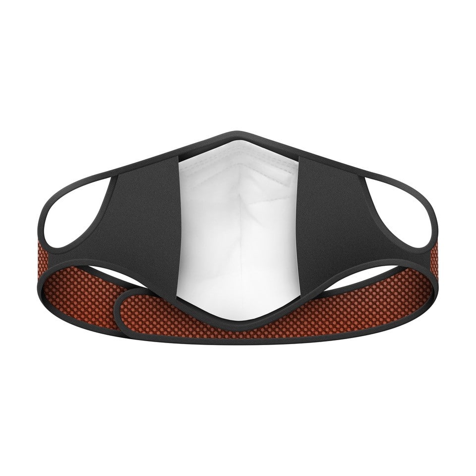 Masque antipollution Frogmask orange vue intérieure